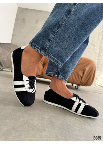 Чорні чорно-білі кеди Helen