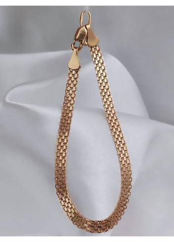 Браслет срібний 925 проби в позолоті плетіння Бісмарк якірний 4 мм 17.5 см No Brand (364965178)