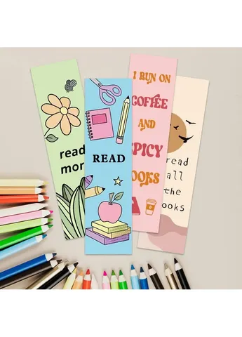 Закладка для книг картонная «A Book a Day Keeps Reality Away» оранжевая No Brand (404813595)