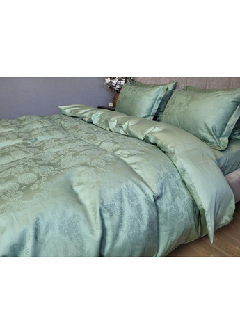 Постельное белье PAISLEY GREEN, сатин Евро размер, наволочки 50/70 No Brand (364217878)