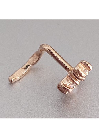 Пирсинг в нос Золотой крестик с фианитами. No Brand (355921867)