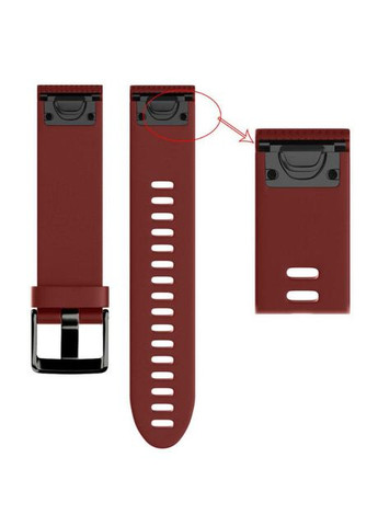 Силиконовый ремешок для часов Garmin Fenix 5S / 5S Plus / 6S - Red Primo (333720062)