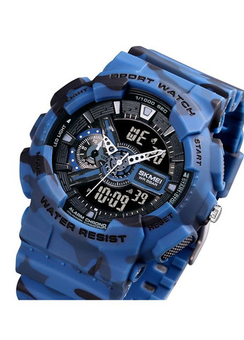 1688CMBU Camo Blue кварцевый спортивный, армейский Skmei (324088720)
