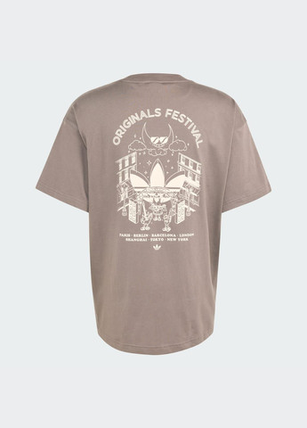 Коричнева футболка street band adidas