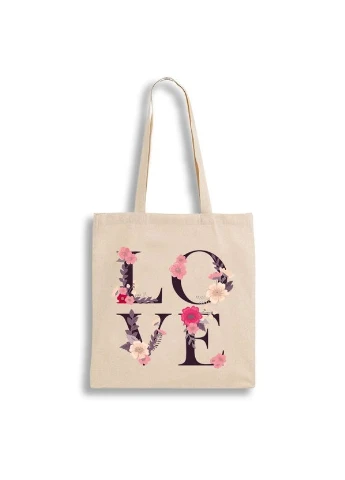 Екошопер ВК4072 LOVE (квіти), бежевий Bookopt (362915209)