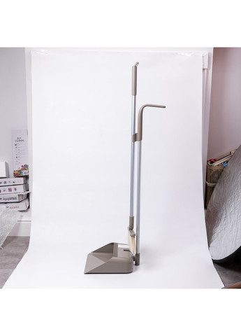 Набір віник і совок на довгій ручці для підлоги 25×24×100 см щітка віник для прибирання Сірий HP-45-15G Yiwu (371787431)