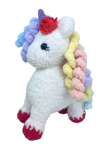 Єдиноріг з натуральними висушеними квітками лаванди одноріжка м'яка іграшка ручна робота 22х9х13 см Hand Made (324221272)