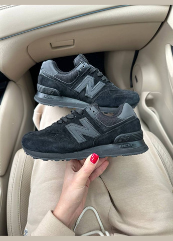 Чорні всесезонні жіночі кросівки new balance black No Brand 574