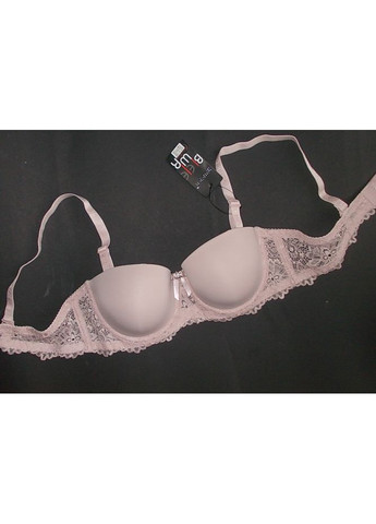 Пудровий балконет бюстгальтер з пуш-ап балконет (анжеліка) на чашку в пудровий Biweier з кісточками