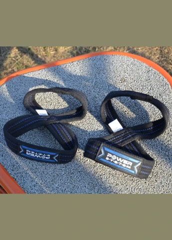 Ремни для тяги (восьмерка) PS-3405 Figure 8 Black/Blue S/M (A-012428) Power System (381499520)