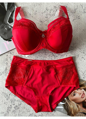 Красный комплект нижнего белья женское белье g красный Lanny Mode