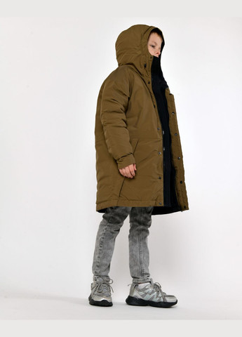 Оливковая (хаки) зимняя зимний парк для мальчиков от 6 до 17 лет X-Woyz