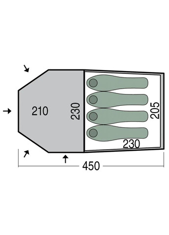 Намет STORM 4 Зелений Pinguin (323156477)