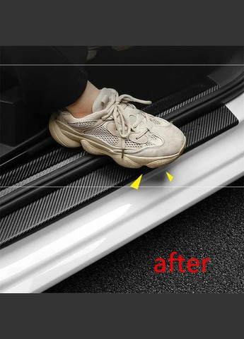 Захисна вінілова стрічка 5см х 3м, вуглецеве волокно, колір карбон. молдинг для дверей, порога, кузова. No Brand (362345683)