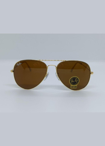 Солнцезащитные Очки RB Aviator 3025 Gold Brown Линза-СТЕКЛО Комплект RAY (341084173)