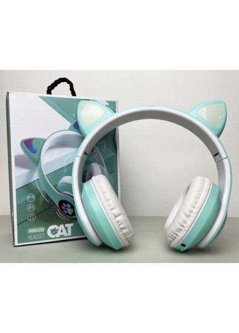 Навушники з котячими вушками STN-28 з LED-підсвіткою М'ятний (2104618935) No Brand (373006867)