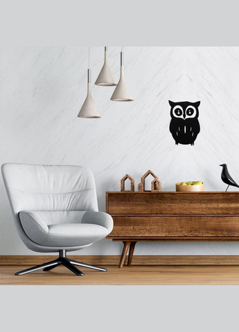 Дзеркальний декор акриловий самоклеючий Сова чорна (D) SW-00002493 Sticker Wall (370944099)