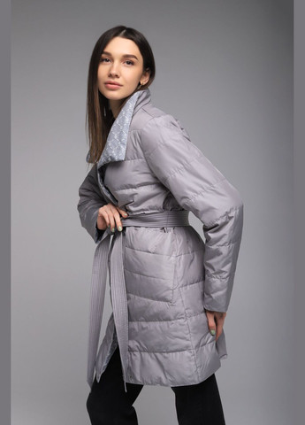Сіра демісезонна куртка двостороння жіноча 2355 (2000989401179d) shop (2000989401179) Visdeer