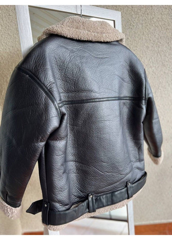 Дублянка жіноча 264 подовжена оверсайз хутро пілот блискавки з ременем AFTF BASIC (304291650)