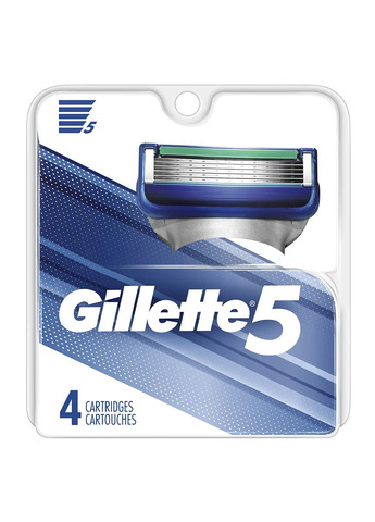 Сменные картриджи для бритья 5 (4 шт) Made in America Gillette (278773554)