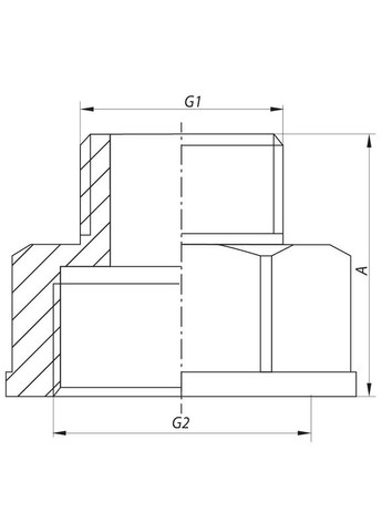 Перехідник (конектор) 1 "x1-1 / 2" KF.A1016 (KF0053) KOER (322006684)
