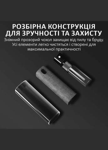 Набір 2 в 1 спрей 10мл + мікрофібра / для очищення екрану телефону, планшета, ноутбука / Синій No Brand (322566933)