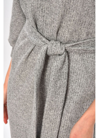 Серое джинсовое платье женское серого цвета а-силуэт Let's Shop однотонное