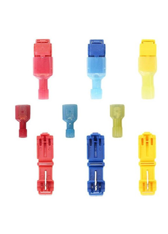 Набор обжимных клемм с изоляцией T-образные 2,5 – 4 мм для быстрого монтажа 20 шт (10 комплектов) желтый (TR050924-10) Bodasan (329443834)