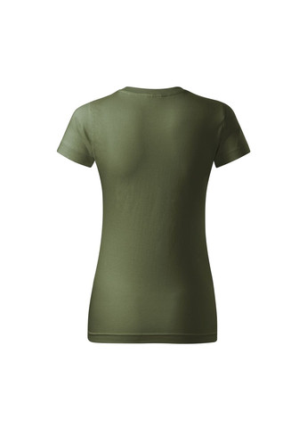 Хакі (оливкова) всесезон футболка жіноча бавовняна однотонна хакі 134-09 з коротким рукавом Malfini Basic