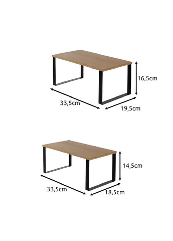 Комплект набор бамбуковых большой маленькой настольных кухонных полочек для специй трав аксессуаров 2 штуки (479889-Prob) Unbranded (325810152)