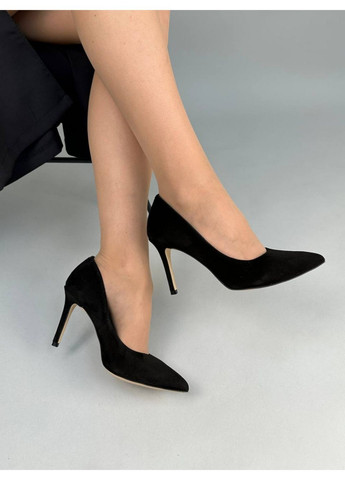 VZUTIK Жіночі велюрові човники (2700) чорний з натуральний велюр, україна — літо (288184299)