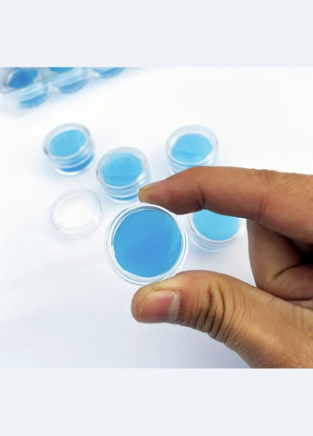 Клей-гель для алмазної мозаїки в коробочці 20х20мм 2шт. Синій No Brand (339116977)