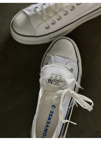 КЕДЫ ЖЕНСКИЕ CONVERSE ALL STAR LOW WHITE КОНВЕРС No Brand белые демисезоны (369391506)