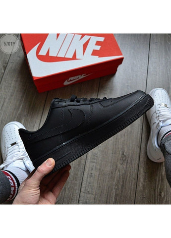 Чорні Осінні чоловічі кросівки Nike Air Force 1 Low 07 Premium Black CW2288