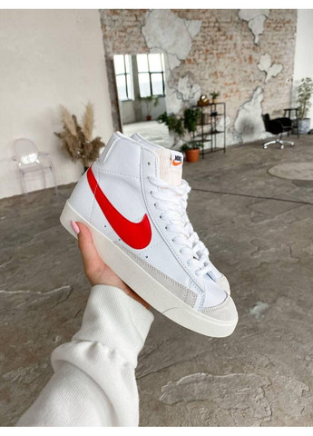 Бежеві Осінні кросівки чоловічі nike blazer low 77 vintage 2 red swoosh найк блейзер No Brand