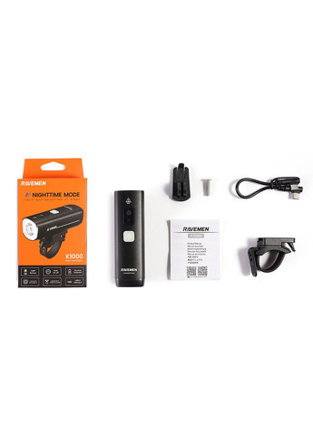 Велосипедная фара K1000 (1000 lm, 4000 mAh) с датчиками освещенности Ravemen (369647585)