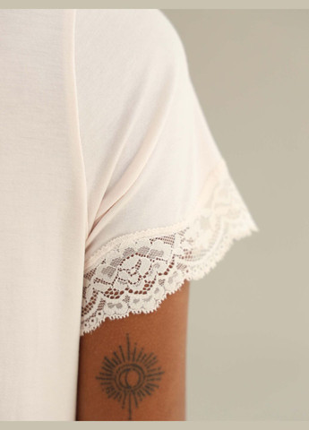 Футболка жіноча для сну модал з мереживом German Volf - (295689514)