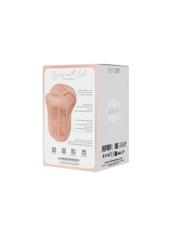 Мастурбатор-вагіна + попка Lola Super Realistic Masturbator L Flesh, два канали, реалістик Alive (315932966)