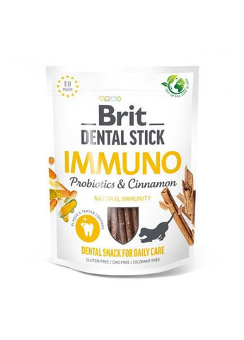 Ласощі для собак Brit Dental Stick Immuno для міцного імунітету, пробіотики та кориця, 7 шт, 251 г Brit Care (331651868)