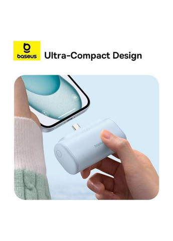 Батарея универсальная Compact 4900mAh 20W Type-C, White (PPWC05T) (P10068302212-00) Baseus Compact 4900mAh 20W Type-C, White (PPWC05T) (369883609)