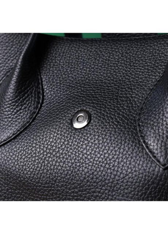 Сумка шоппер жіноча з натуральної шкіри на плече середня Чорний 39053 Shvigel (353302638)