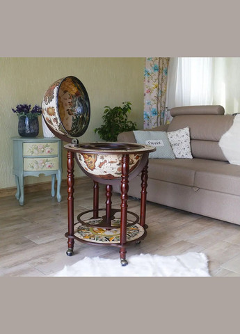 Глобус бар в кабинет карта мира подарок деловому мужчине на День Рождение | Диаметр сферы 40 Handmade 40003WN13 (345646753)