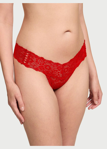Комплект з 5 мереживних трусиків-стрінгів Victoria's Secret 5-Pack Mixed Thong Panties (303334269)
