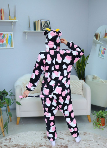 Кигуруми женское с капюшоном Корова с ушками и хвостиком мягкий плюш (1114) My Kigu (359380473)