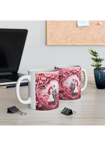 Керамічна чашка з дизайном "Пара закоханих"-1 No Brand (368671684)