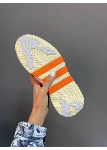 Бежеві літні кросівки adidas niteball beige orange адідас найтбол No Brand