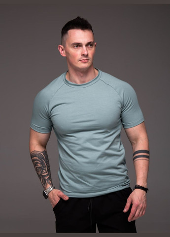 Бирюзовая футболка рукав реглан хорошо тянется No Brand