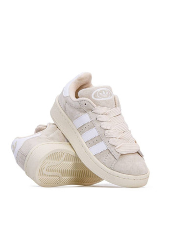 Бежеві всесезонні кросівки adidas No Brand Campus 00s Beige White