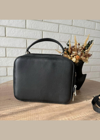 Жіноча каркасна міні сумочка клатч з 3Д тисненням чорна рептилія (sku_760С) No Brand (330575690)