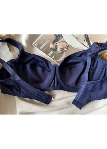 Синий классический синий бюстгальтер для большой груди без поролона, гладкий лифчик на чашку d Lanny Mode